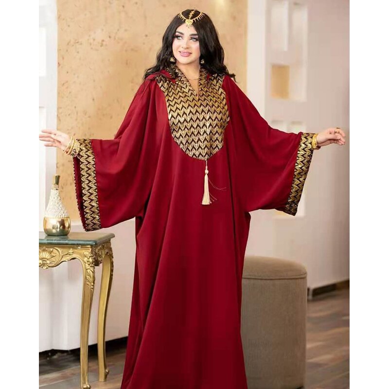 Muslim Long Dresses Manufacturer - Liu Ming 2025 Women African Abaya Plus Size Loose Elegant