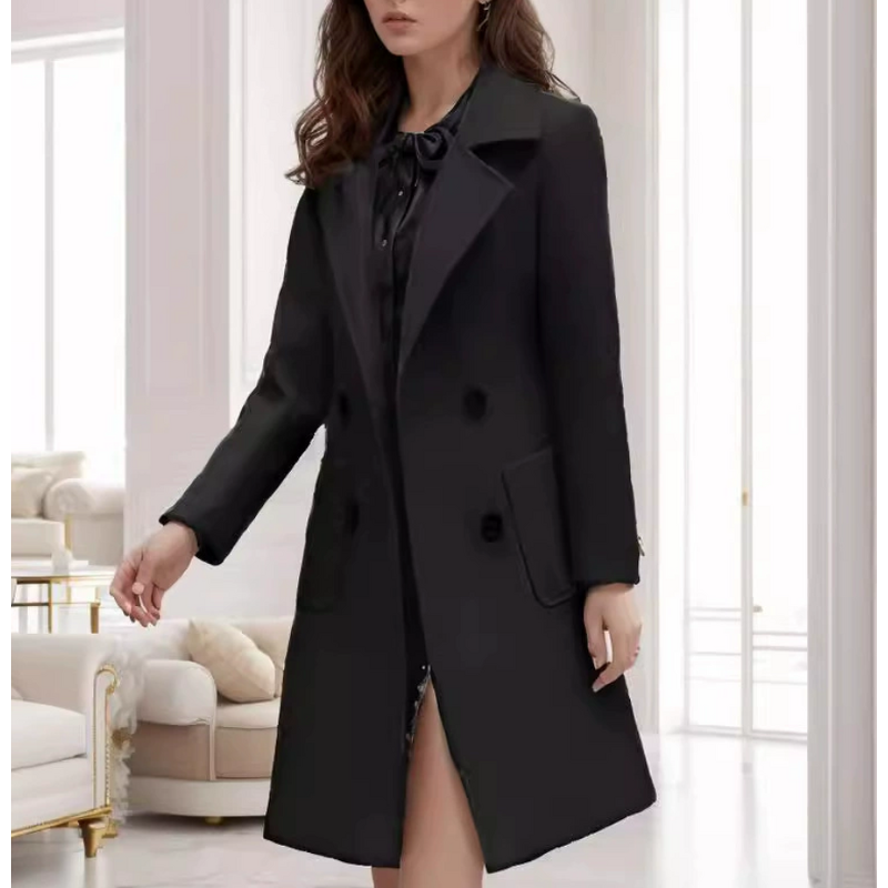 Woolen Coat Manufacturer - 2026 Women Plus Size 4XL Autumn Winter Long Slim Luxury Warm