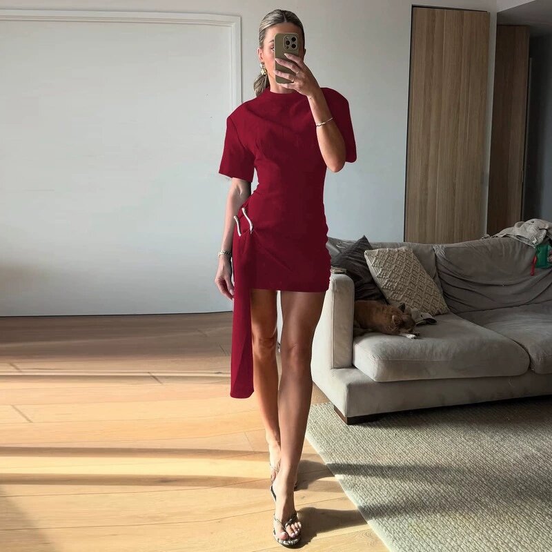 Mini Shirt Dress Manufacturer - Women Casual Black Summer Print Short Sleeve Breathable