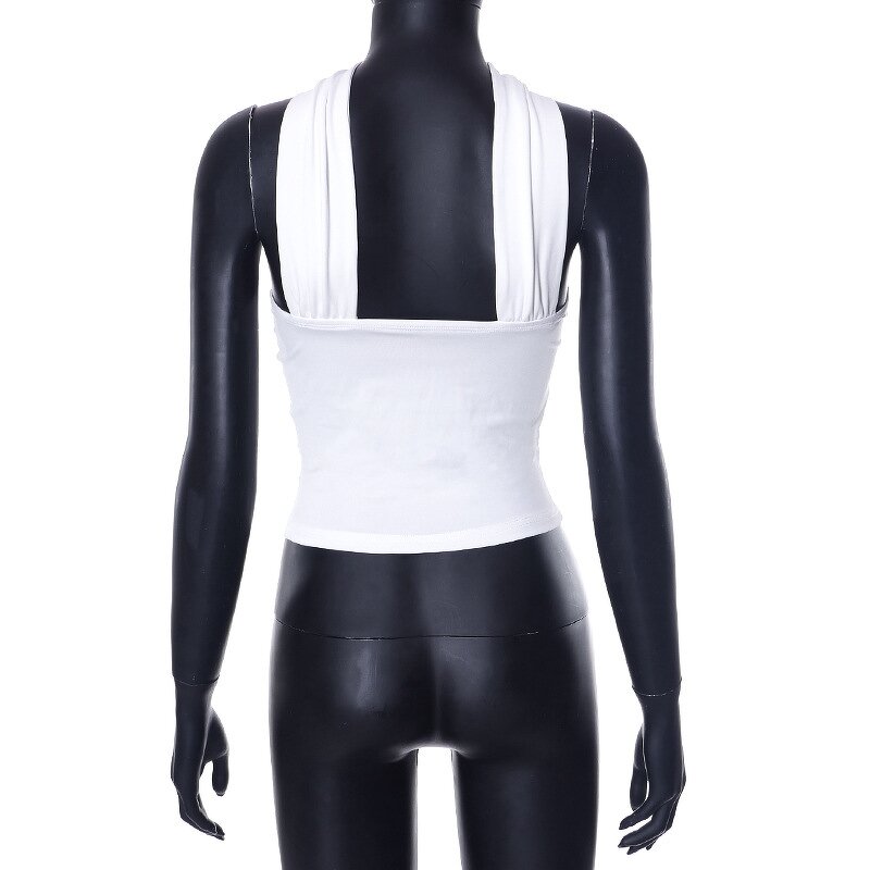 Basic Tank Tops Manufacturer - Liu Ming Women Sexy Backless Sleeveless Off Shoulder