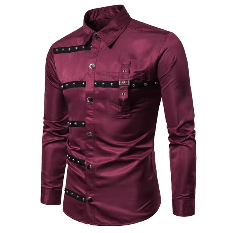 Vintage Shirts Manufacturer - Clearance Men Long Sleeve Party Casual Formal Streetwear