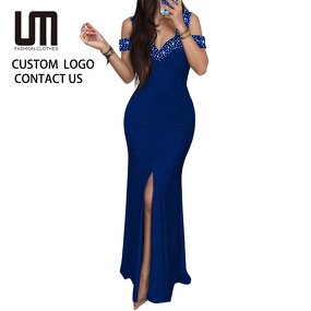 Evening Party Dress Manufacturer - 2026 Rhinestone Slit Ruched for Prom Weddings