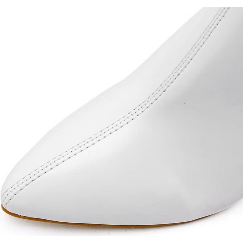 Heels Shoes Manufacturer - Liu Ming 2025 Women Winter Pleated Over Knee Pointed Toe