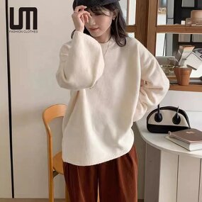 Knitwear Manufacturer - 2026 Women Oversized Round Collar Autumn Winter Thickened Warm