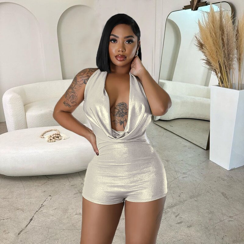 Bodysuit Romper Manufacturer - Liu Ming 2024 Women Sexy Halter Neck Backless One Piece