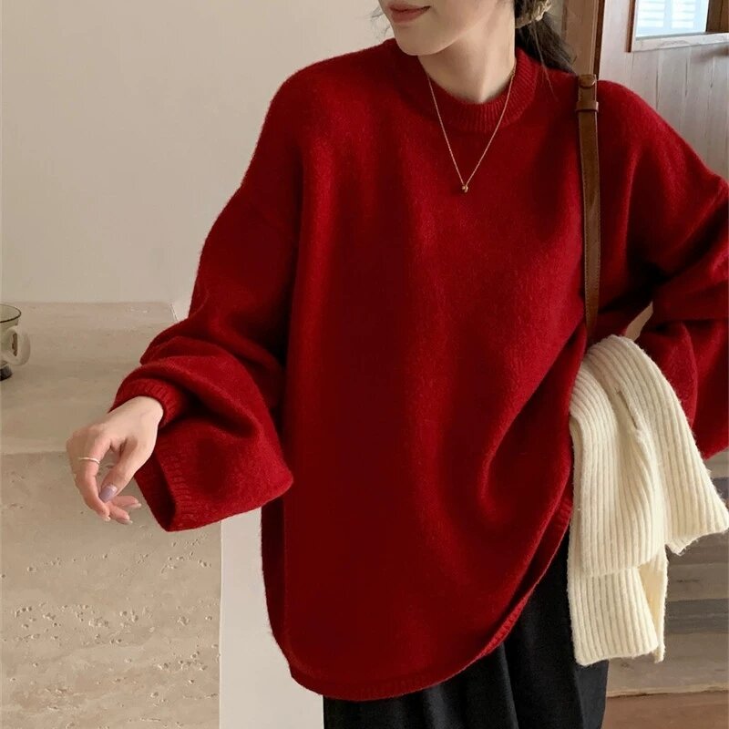 Knitwear Manufacturer - 2026 Women Oversized Round Collar Autumn Winter Thickened Warm