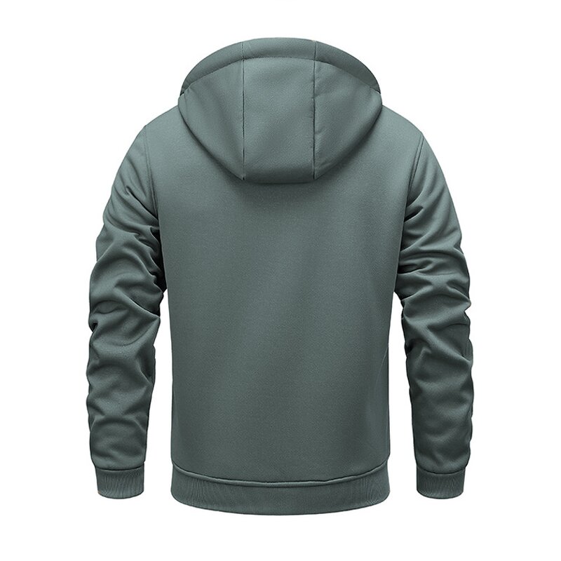 Hooded Coat Manufacturer - 2026 Men Autumn Winter Loose Zipper Windbreak Fleece Warm