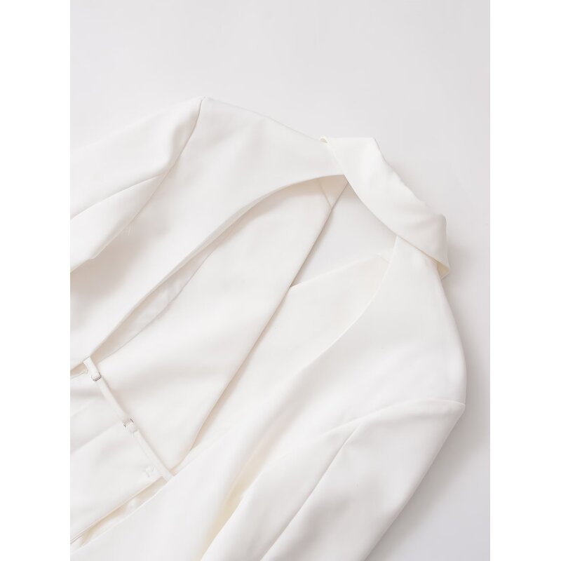 Slim Fit Blazer Manufacturer - Women Single Button Closure Woven Textured Work Evening Outings