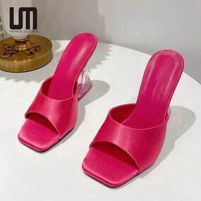 High Heels Sandals Manufacturer - Liu Ming 2025 Women Summer Transparent PU Leather Pumps