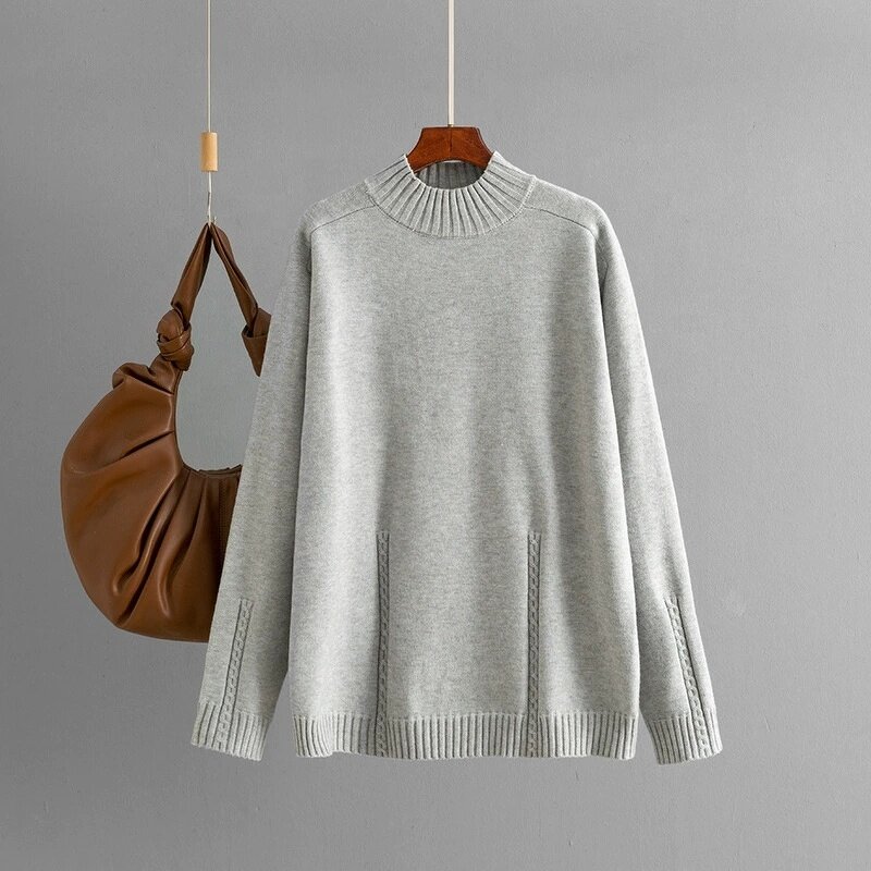 Knit Sweater Manufacturer - 2026 Women Loose High Neck Pullover Autumn Winter Warm