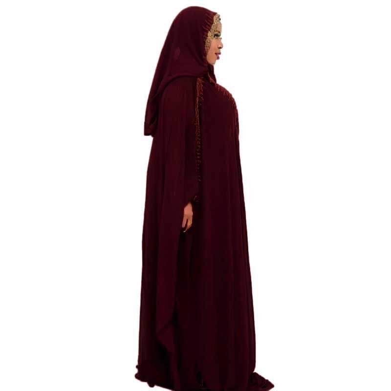 Hooded Abaya Dress Manufacturer - Liu Ming African Chiffon Loose Arab Dubai Turkey Muslim Long