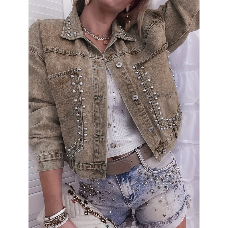 Denim Jacket Manufacturer - 2026 Ladies Casual Streetwear Long Sleeve Single-breasted