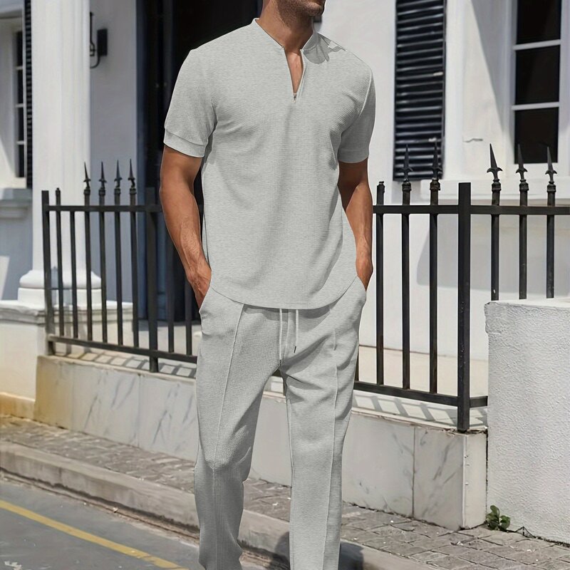 Men Pants Suit Manufacturer - Cheap Hot Selling Casual Zipper Solid Tops Trousers