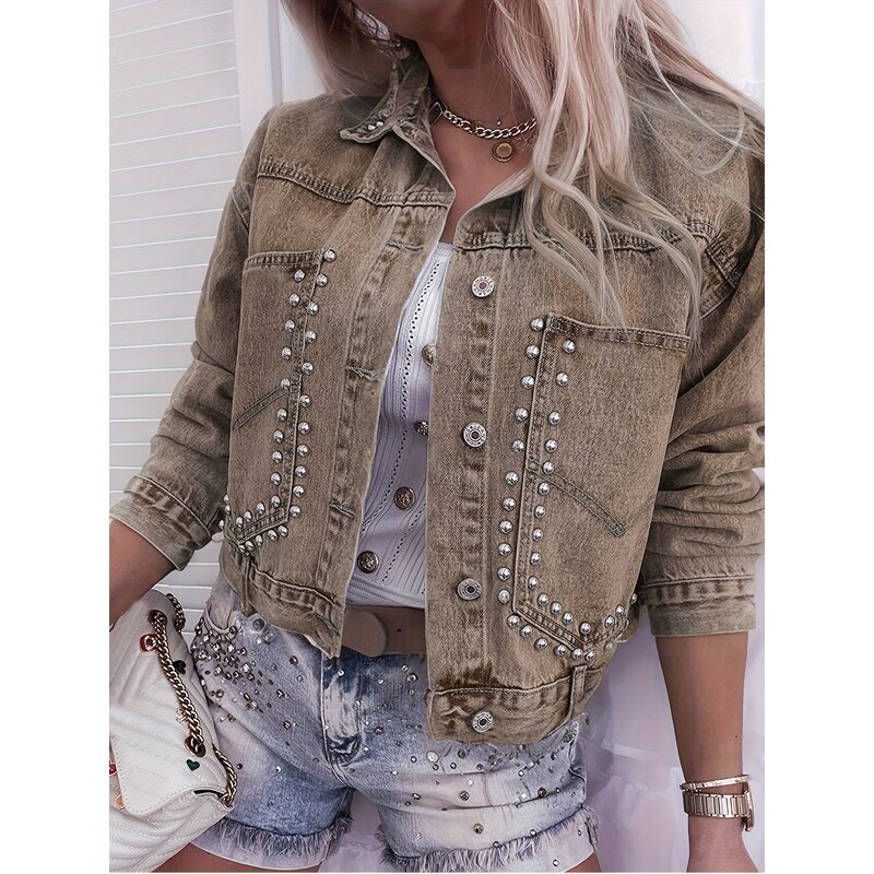 Denim Jacket Manufacturer - 2026 Ladies Casual Streetwear Long Sleeve Single-breasted