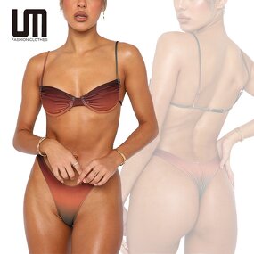 Bikini Swimsuit Manufacturer - Liu Ming Women Summer Bathing Suit Sexy Bra Top Mid Waist