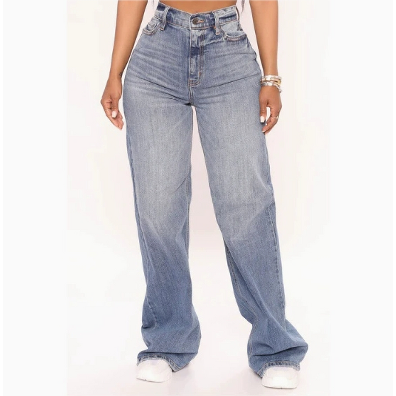 Baggy Jeans Manufacturer - Liu Ming 2025 Y2K Women Loose Denim High Waist Zipper Summer