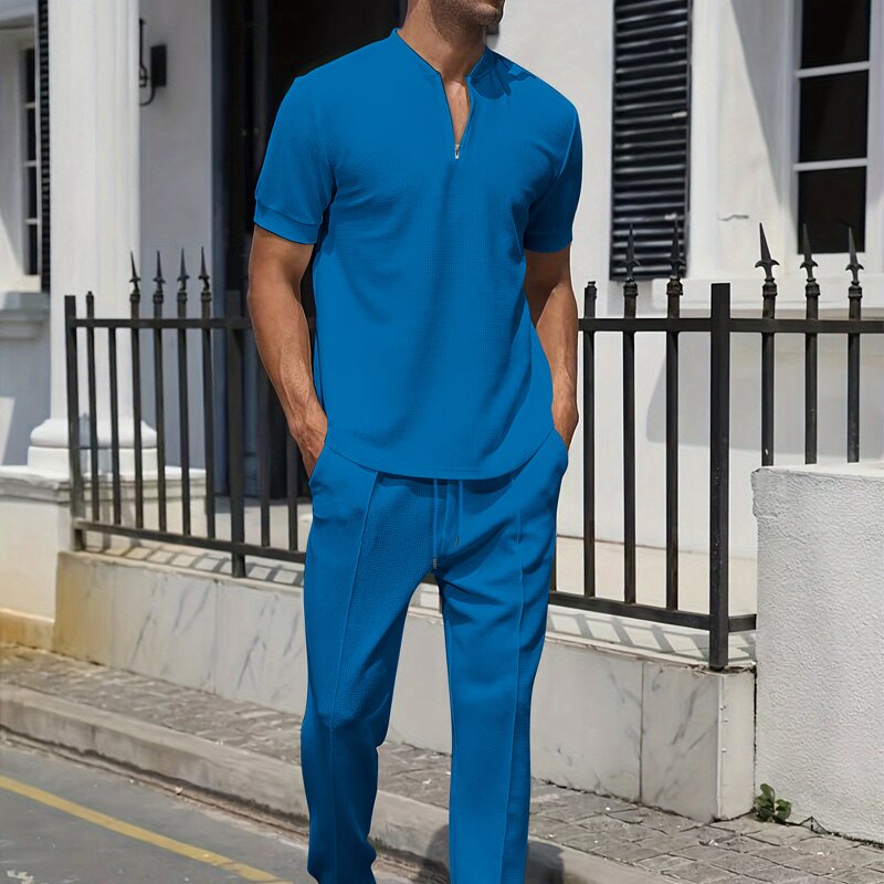 Men Pants Suit Manufacturer - Cheap Hot Selling Casual Zipper Solid Tops Trousers