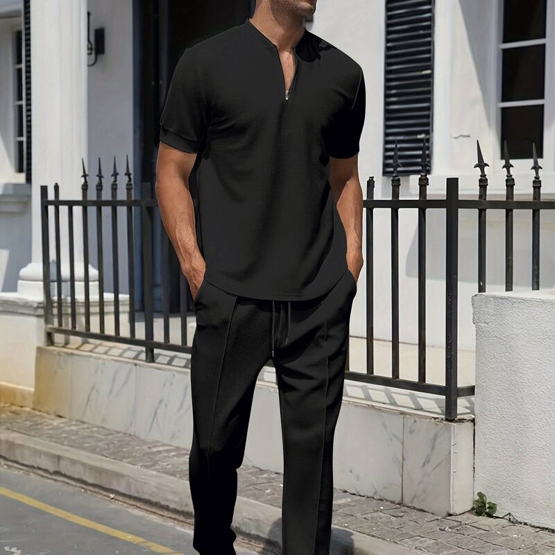 Men Pants Suit Manufacturer - Cheap Hot Selling Casual Zipper Solid Tops Trousers