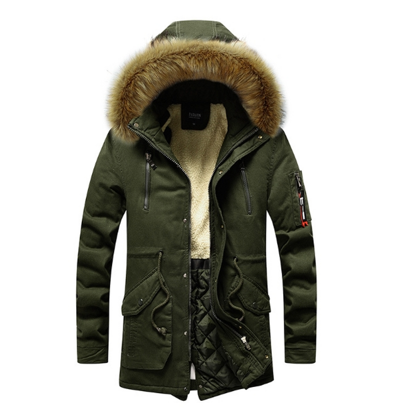 Hooded Jackets Manufacturer - 2024 Outdoor Fur Collar Winter Warm Parkas Long Coats