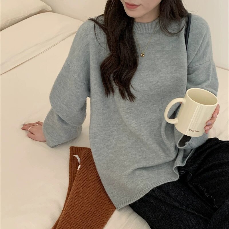 Knitwear Manufacturer - 2026 Women Oversized Round Collar Autumn Winter Thickened Warm