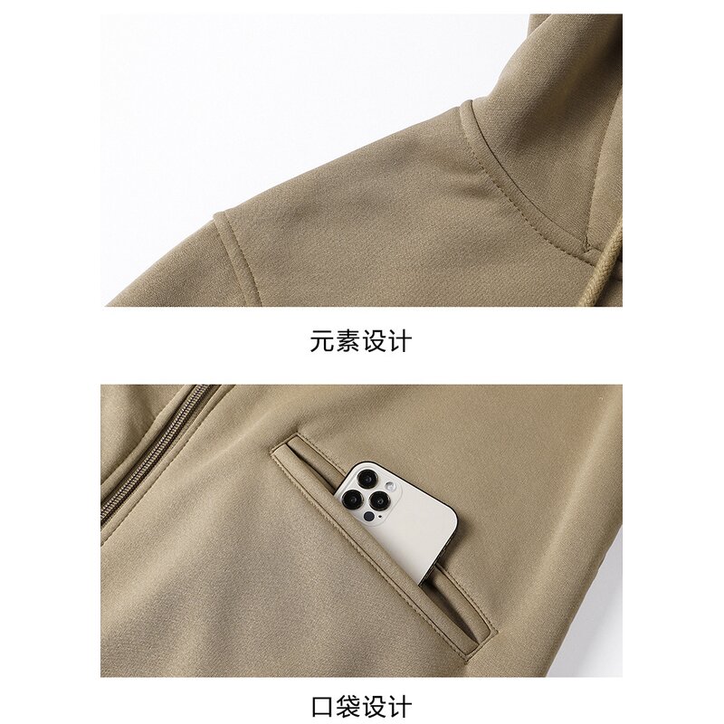 Hooded Coat Manufacturer - 2026 Men Autumn Winter Loose Zipper Windbreak Fleece Warm