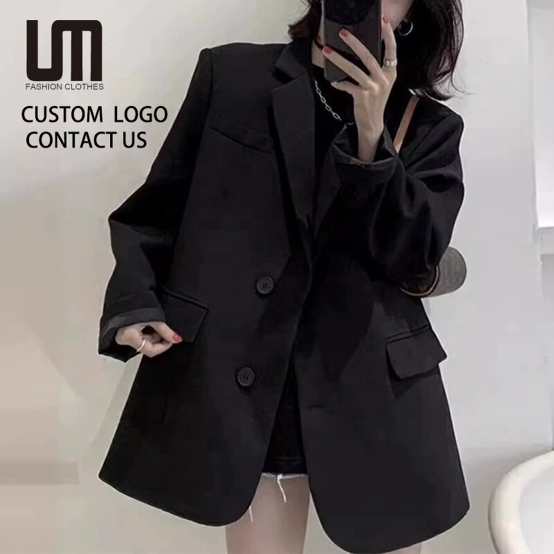 Women Casual Blazer Manufacturer - Custom Logo Single Button Pure Color Office Daily