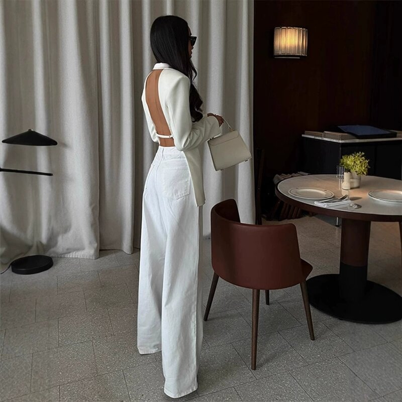 Women Slim Blazer Manufacturer - Autumn Woven Single Button Suit Jacket Office Formal Casual