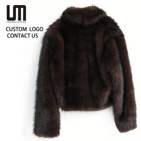 Faux Fur Coat Manufacturer - Luxury Women Fluffy Short Jacket Full Sleeve Autumn Winter