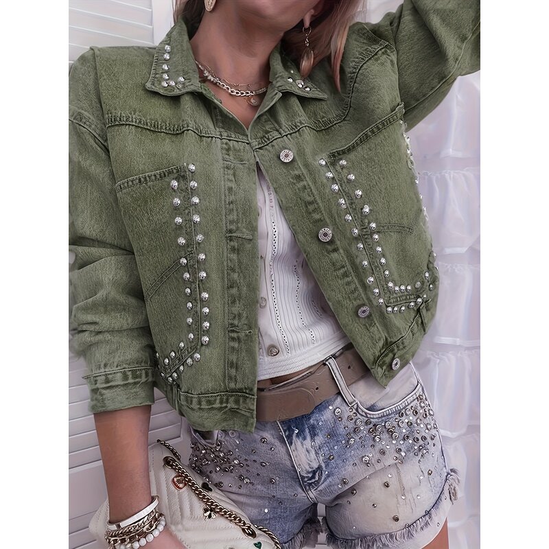 Denim Jacket Manufacturer - 2026 Ladies Casual Streetwear Long Sleeve Single-breasted
