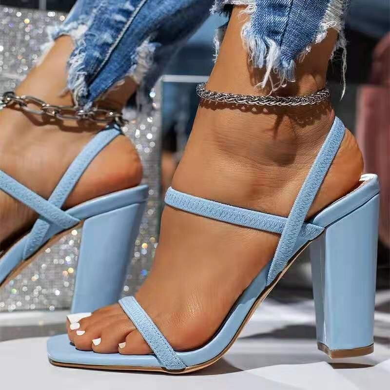 High Heel Sandals Manufacturer - Liu Ming 2025 Women Summer Sexy Open Toe Party Thick