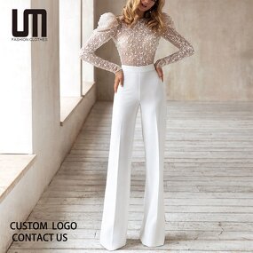 Rompers Jumpsuit Manufacturer - OEM Women Sexy Long Sleeve Mesh High Waist Slim Party