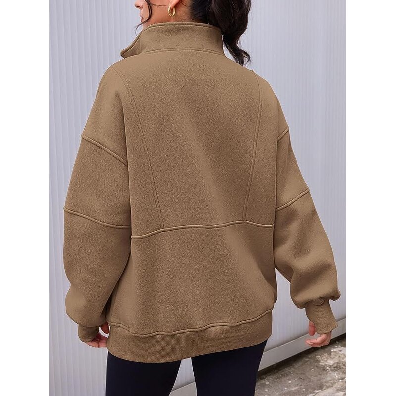 Sweatshirt Manufacturer - 2025 Women Y2K Winter Custom Logo Zipper Oversized Streetwear