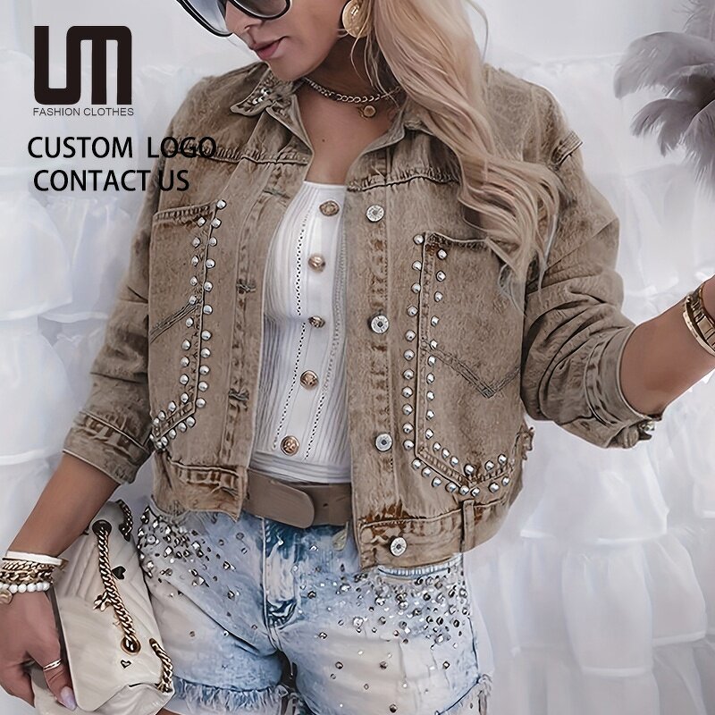 Denim Jacket Manufacturer - 2026 Ladies Casual Streetwear Long Sleeve Single-breasted