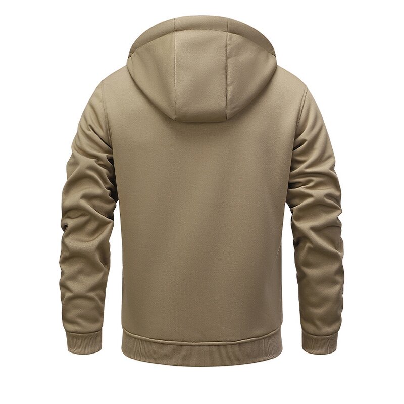 Hooded Coat Manufacturer - 2026 Men Autumn Winter Loose Zipper Windbreak Fleece Warm