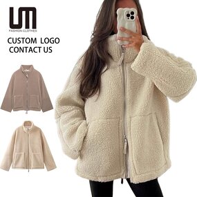 Fleece Jacket Manufacturer - 2026 Women Solid High Neck Faux Lamb Wool Autumn Winter