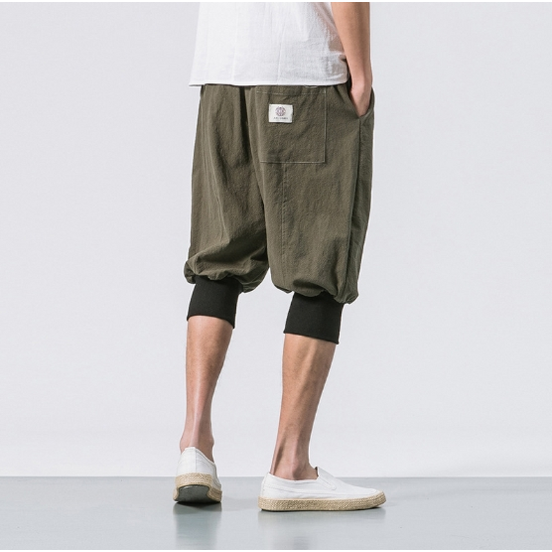 Cargo Shorts Manufacturer - Clearance Custom Men Summer Loose Cotton Linen Printed