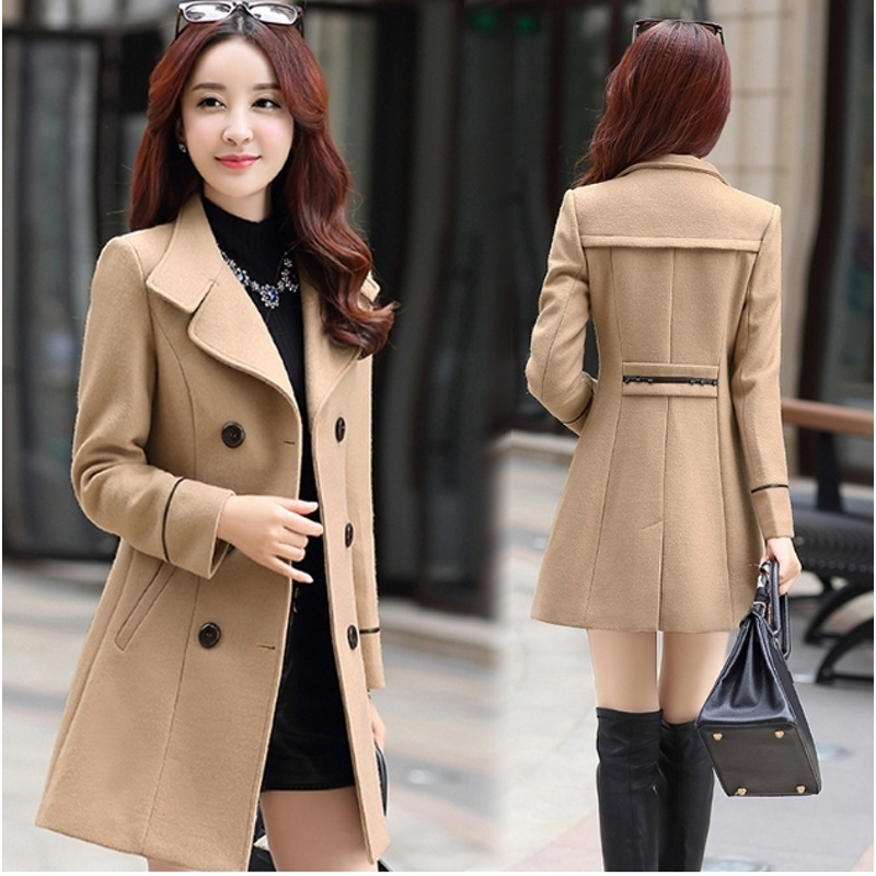 Woolen Trench Coat Manufacturer - Liu Ming 2025 Women Winter Windproof Long Sleeve Cotton