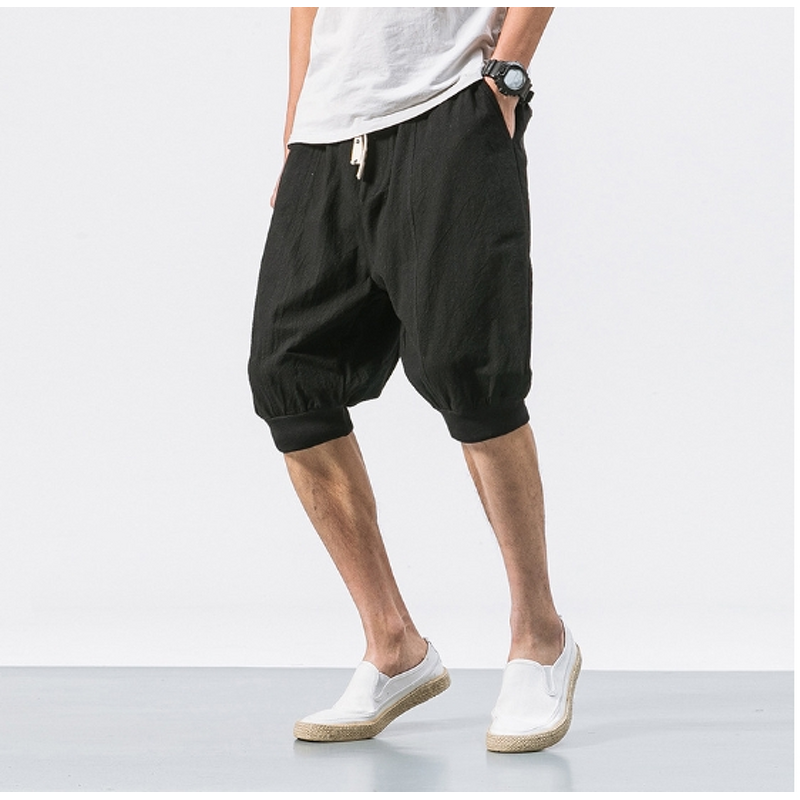 Cargo Shorts Manufacturer - Clearance Custom Men Summer Loose Cotton Linen Printed