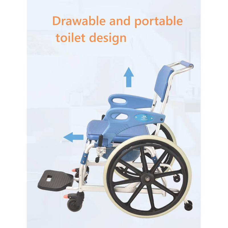 Wheelchair Manufacturer - 2025 Aluminum Alloy Folding Lightweight With Seat Toilet Multi Functional Bathing Chair