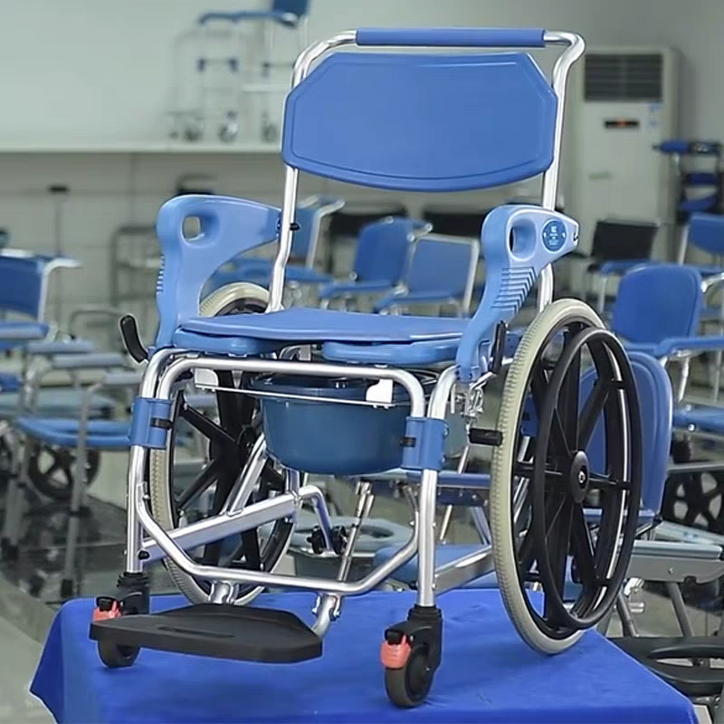 Wheelchair Manufacturer - 2025 Aluminum Alloy Folding Lightweight With Seat Toilet Multi Functional Bathing Chair