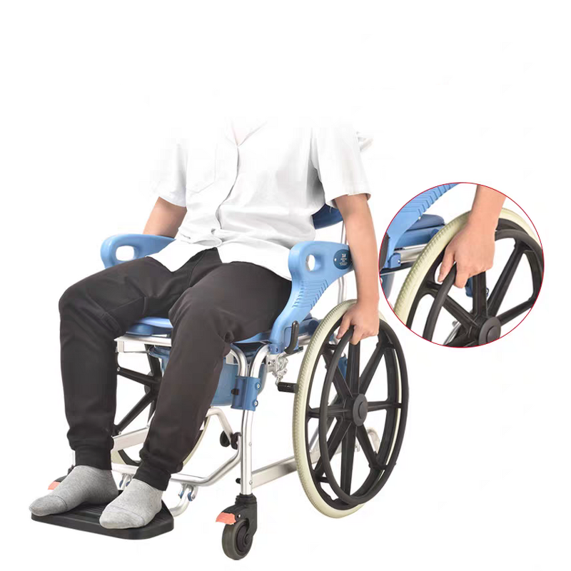 Wheelchair Manufacturer - 2025 Aluminum Alloy Folding Lightweight With Seat Toilet Multi Functional Bathing Chair