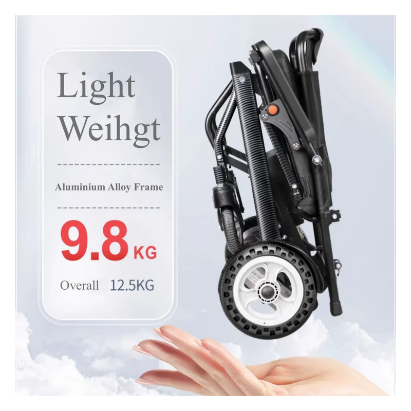 Electric Wheelchair Manufacturer - 9.8kg Lithium Battery Aluminum Alloy Portable Foldable for Adult