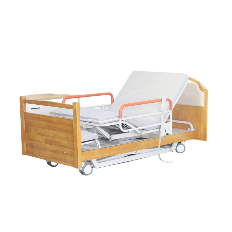 Nursing Bed Manufacturer - Luxury Wooden Home Care Hospital Electric Multifunctional Rotating for Disable