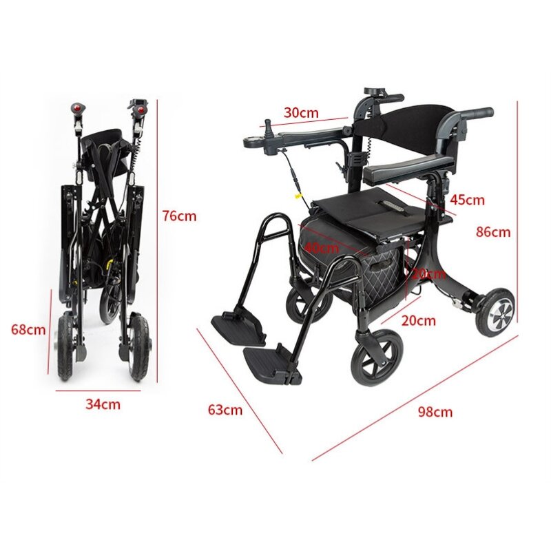 Electric Wheelchair Manufacturer - Multifunctional Scooter Lightweight Walker Lithium Battery