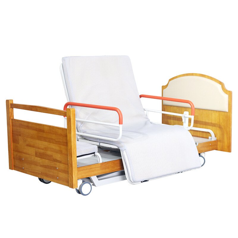 Nursing Bed Manufacturer - Luxury Wooden Home Care Hospital Electric Multifunctional Rotating for Disable