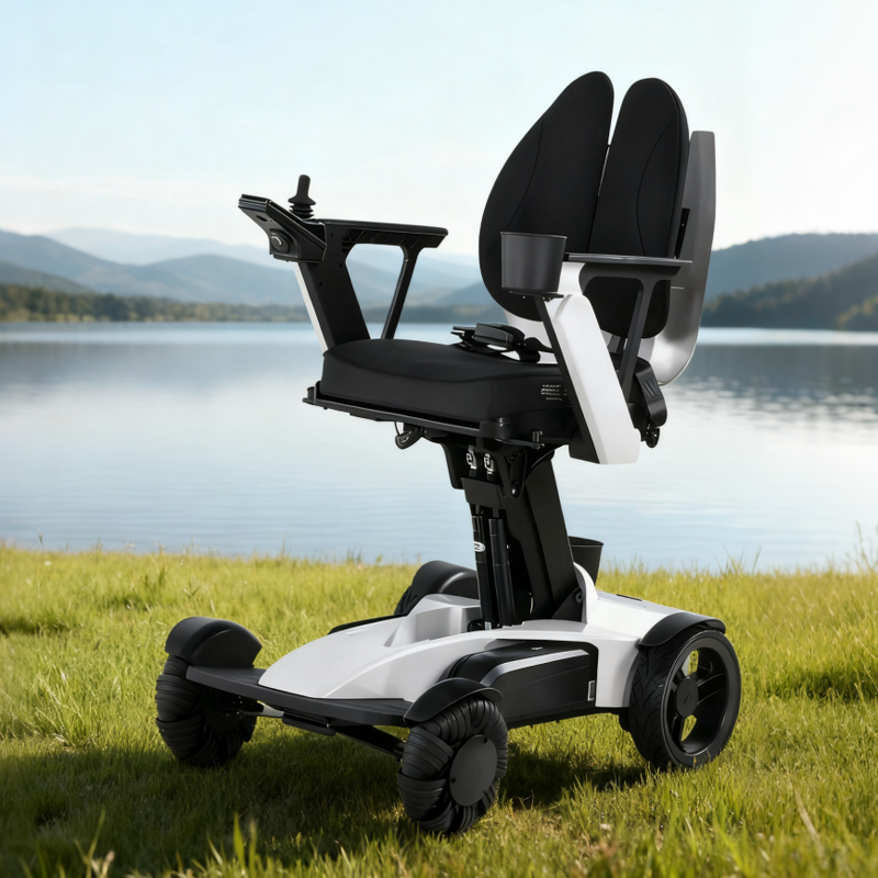 Electric Wheelchair Manufacturer - Luxury Comfortable Backrest Smart Foldable Mobility Lift with 8A Battery