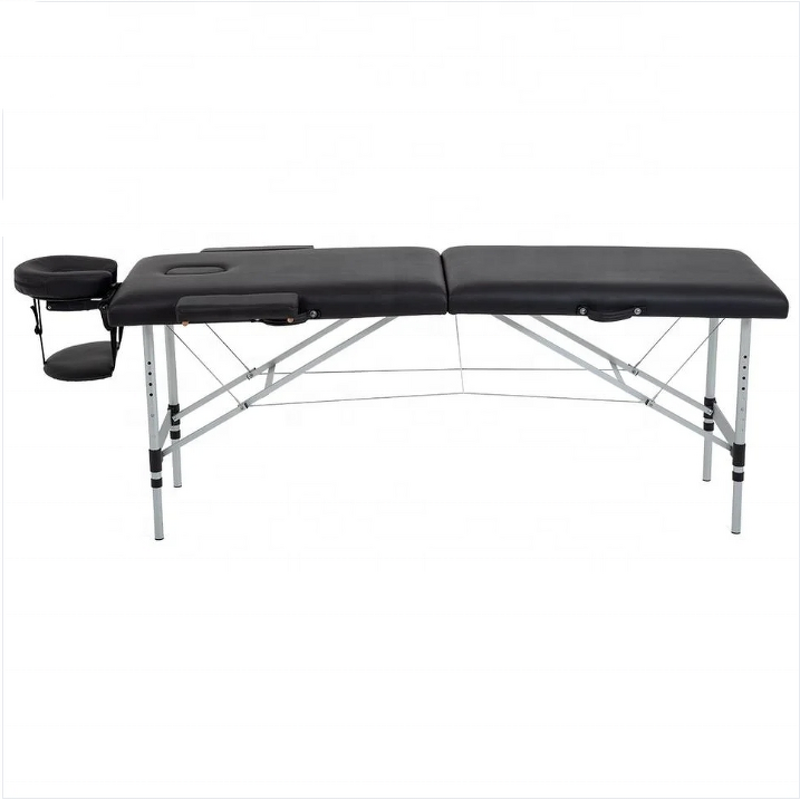 Massage Table Manufacturer - Cheap Portable Collapsible Tattoo Beauty Spa Aluminum Bed Black
