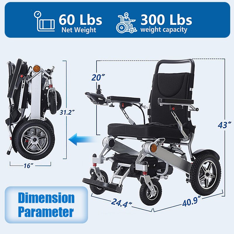 Electric Wheelchair Manufacturer - Intelligent Lithium Battery Foldable Remote Controlled Automatic