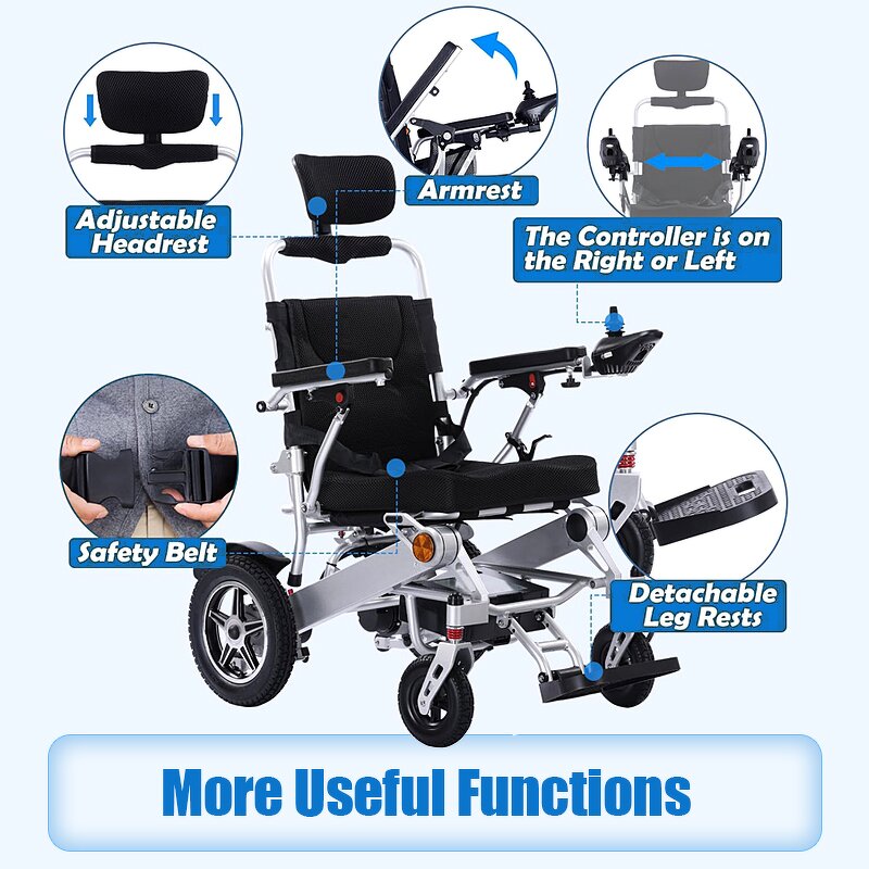 Electric Wheelchair Manufacturer - 500W Motor Portable Folding Smart Mobility for Safe Travel on Plane