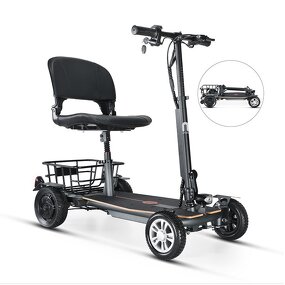 Mobility Scooter Manufacturer - High Quality Aluminum Alloy Portable Lightweight 4 Wheel 12AH Lithium Battery